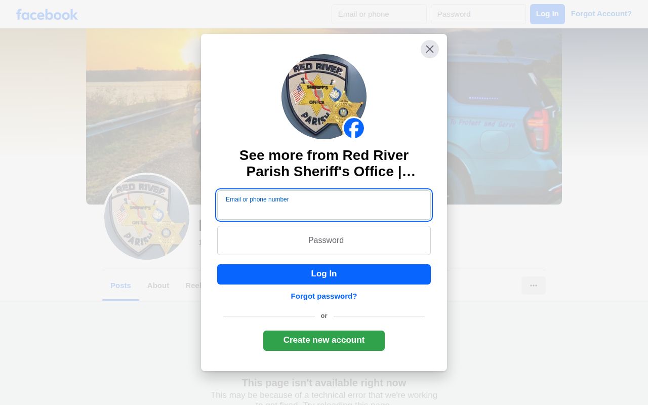 Official Red River Parish Sheriff's Office Facebook page