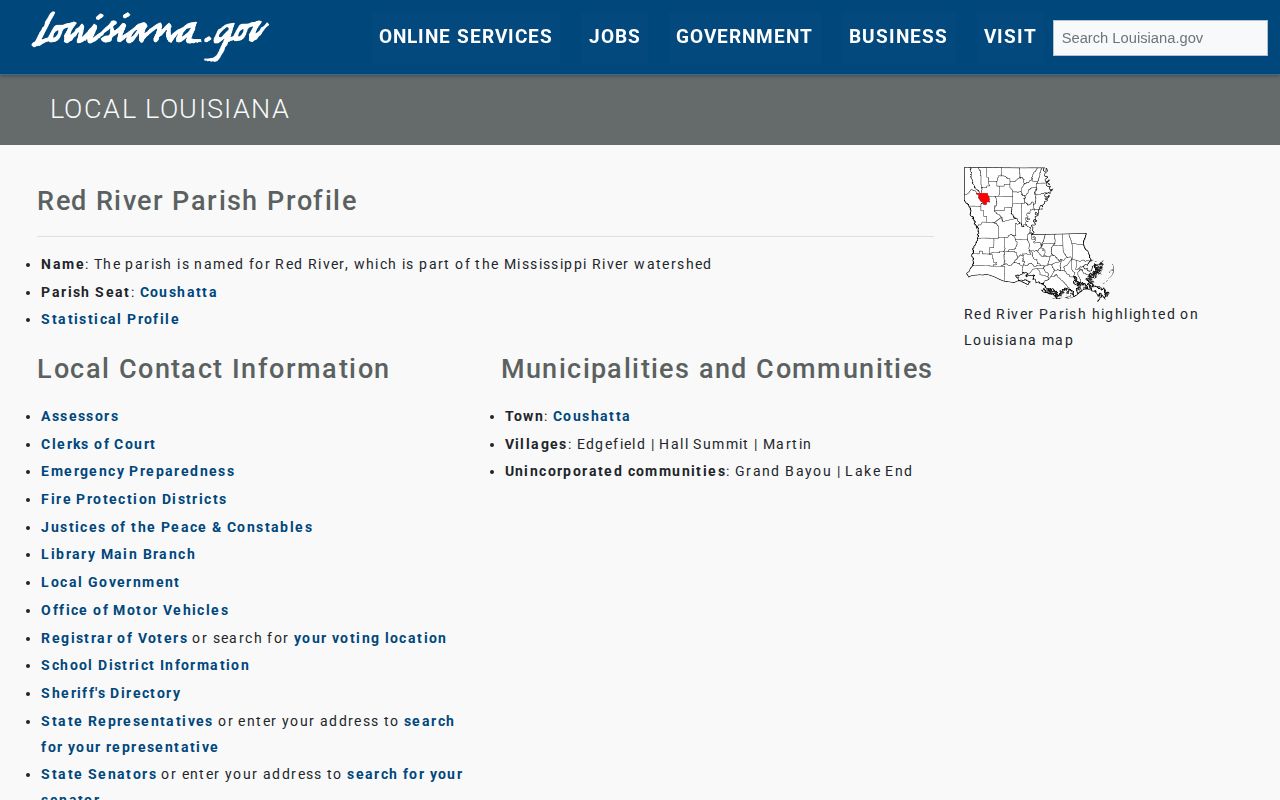 Official Louisiana profile for Martin and Red River Parish arrest records